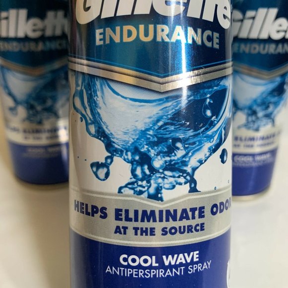 Gillette Endurance Cool Wave Antiperspirant Deodorant Body Spray Eliminate Odour - Picture 2 of 3